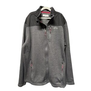 Orvis Bonded Mesh Full Zip Pocket Jacket Men's Large Gray Black YKK Zip Outdoor